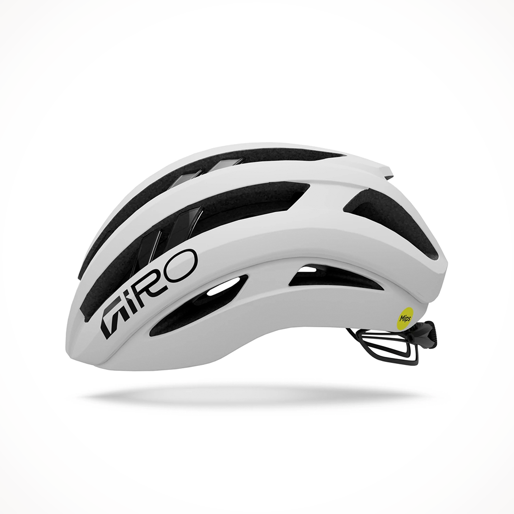 Product image: Giro Aries Spherical Matte white 2026, side profile view.