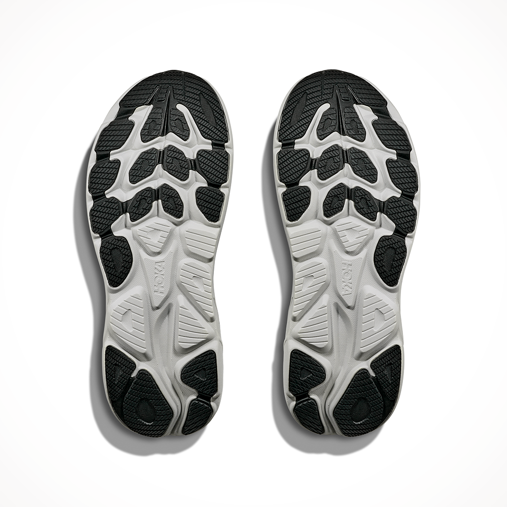 Product image: Hoka Clifton 10 Galactic Grey Asteroid Mens 2025, showing the bottom view.