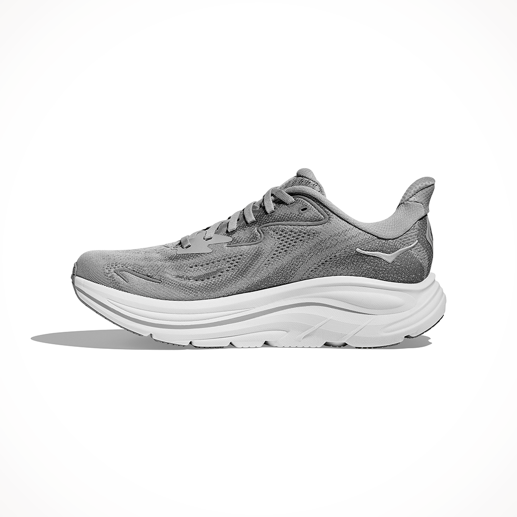 Product image: Hoka Clifton 10 Stellar Grey Womens 2025, shown from the left side profile.