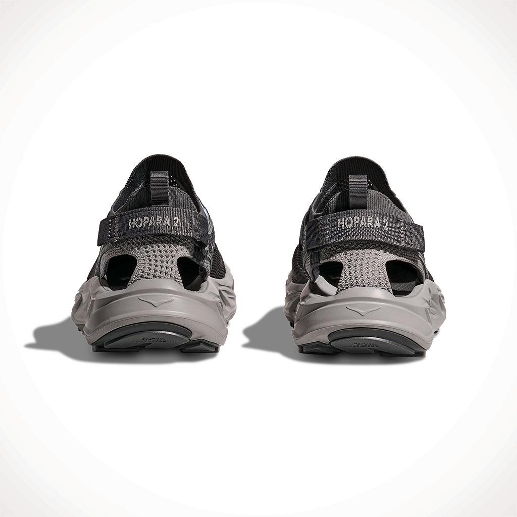 Product image: Hoka Hopara 2 Satellite Grey Stellar grey Mens 2025, shown from the back.