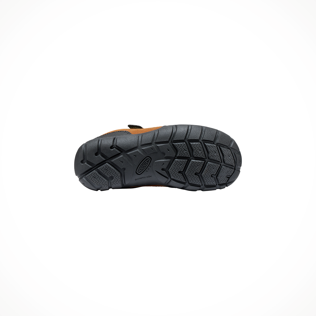 Product image: Keen Jasper II Keen Maple Dark F Orest kids 2026, showing the bottom view.