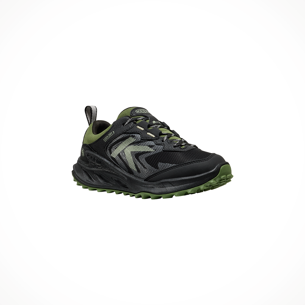 Product image: Keen Zionic WP Black Bronze Green Kids 2026, shown from a three-quarter angled view.
