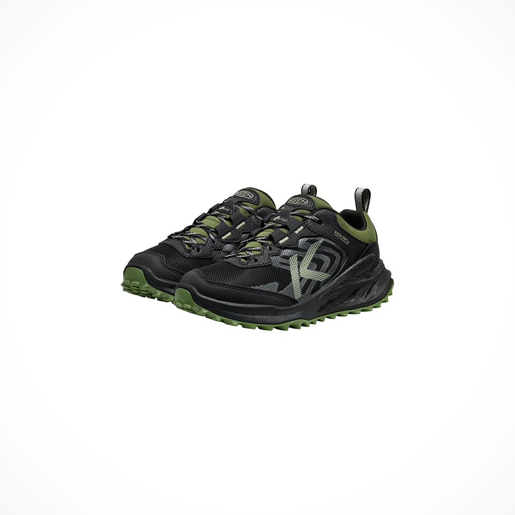 Product image: Keen Zionic WP Black Bronze Green Kids 2026, shown as a pair.