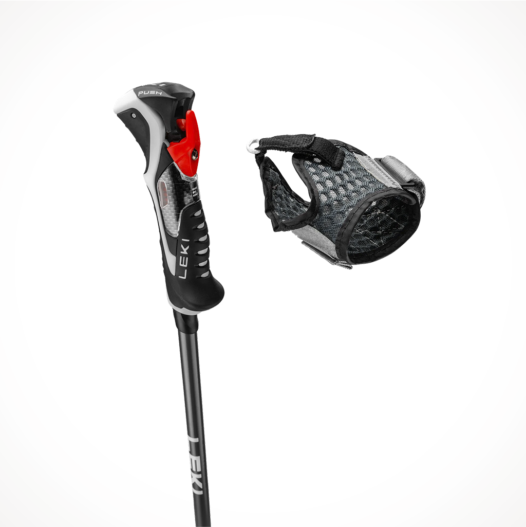Product image: Leki Carbon 14 3D Ski Poles 2024 Black Anthracite Red Grip 2.