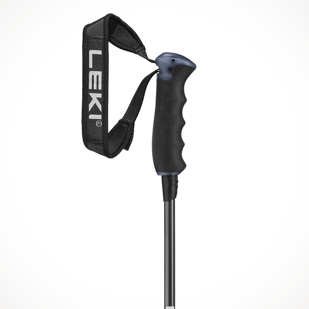 Product image: Leki Neolite Carbon Ski Poles 2024 Black Anthracite Neon Green Grip.