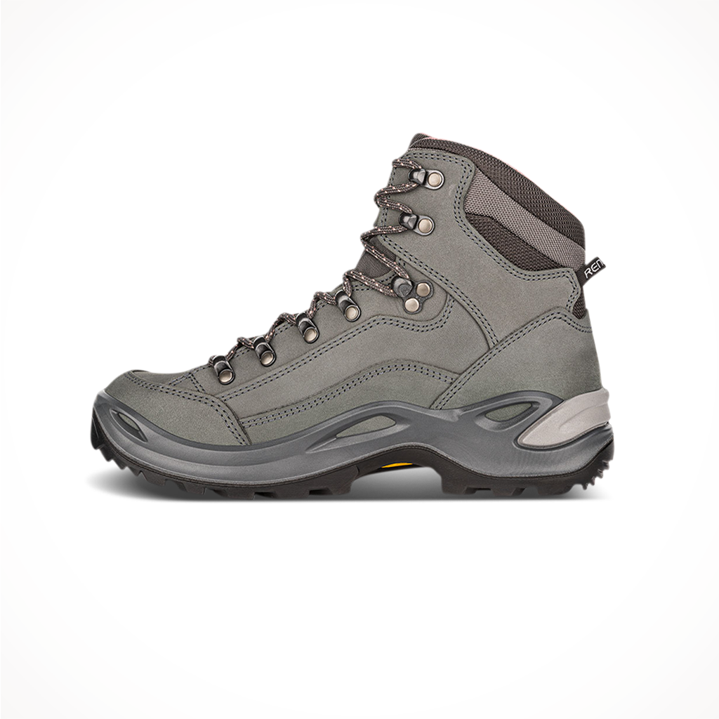 Product image: Lowa Womens Renegade Mid GTX Graphite Rose, side profile view.