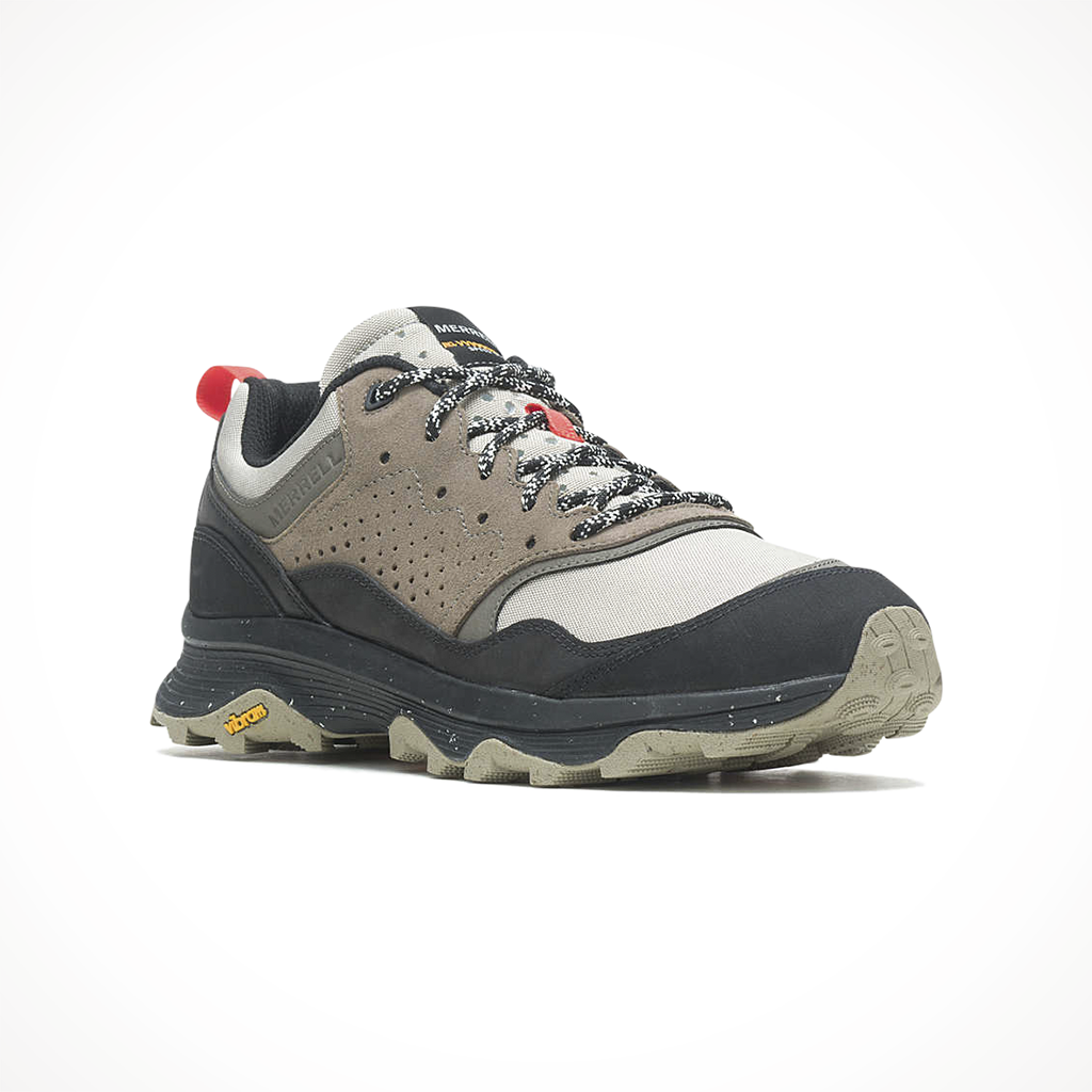 Product image: Merrell Speed Solo Black Boulder Mens 2024, shown from a three-quarter angled view.