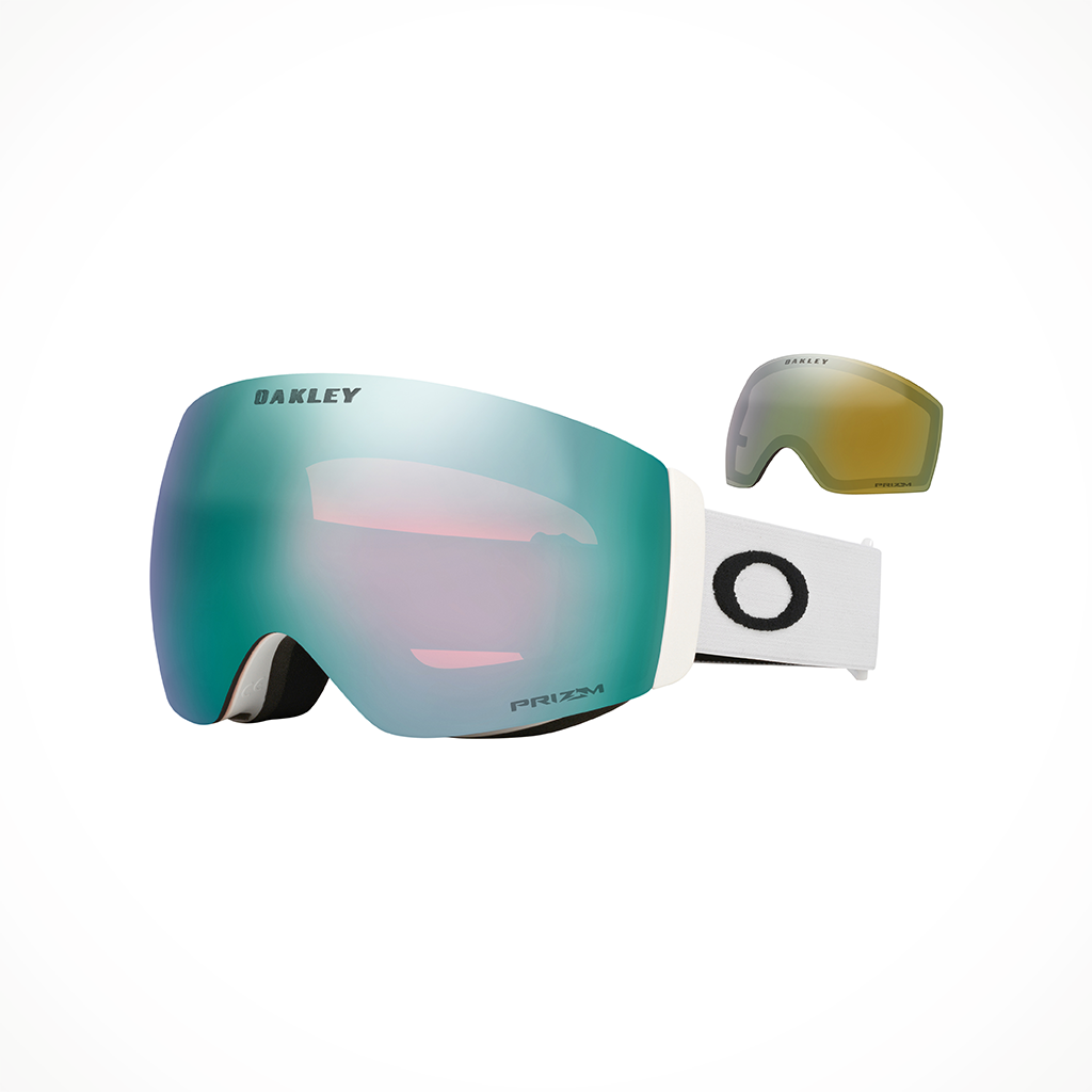 Product image: Oakley Flight Deck Pro M Matte White Prizm Sapphire prizm Sage alt1.