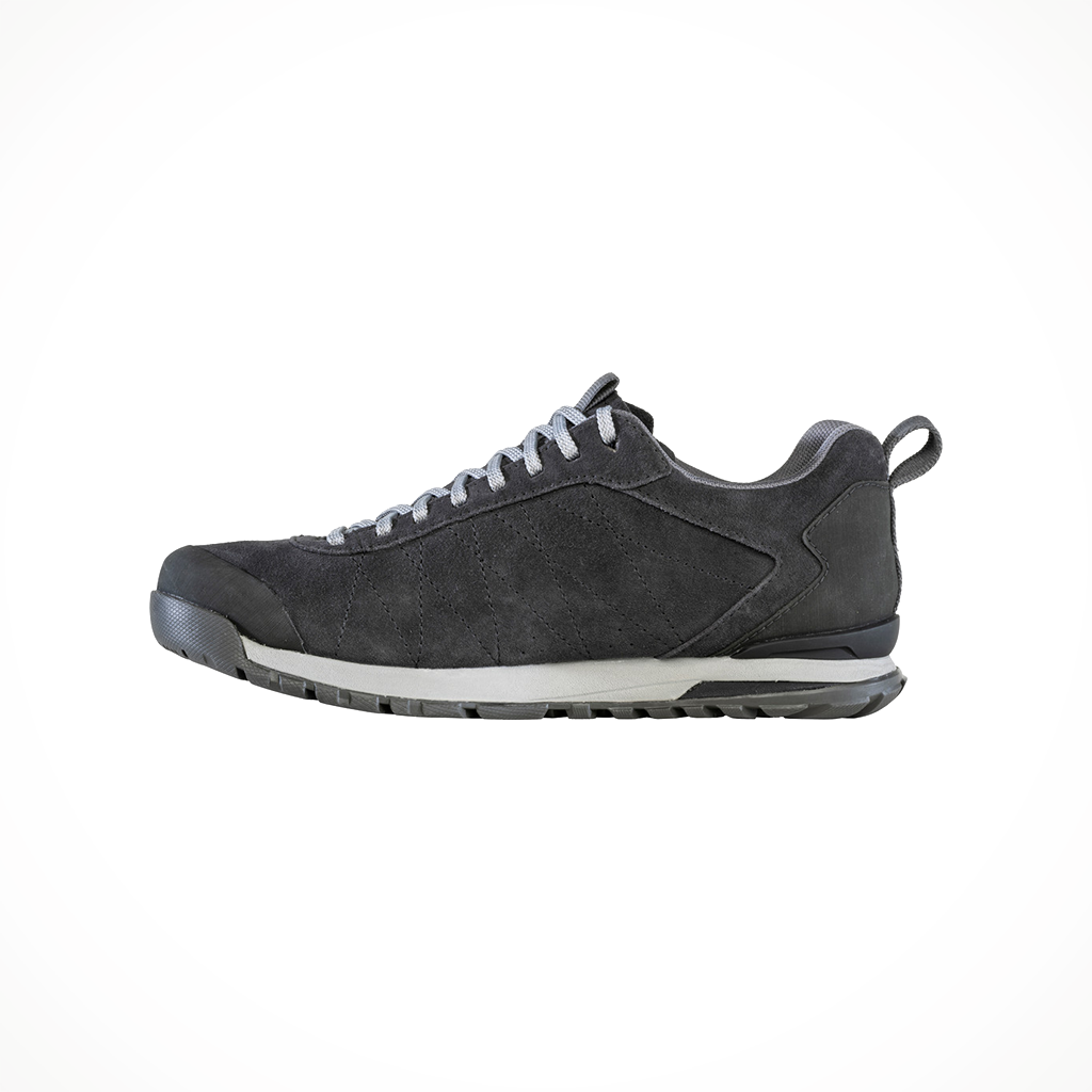 Product image: Oboz Bozeman low Leather black sea mens 2025, shown from the left side profile.