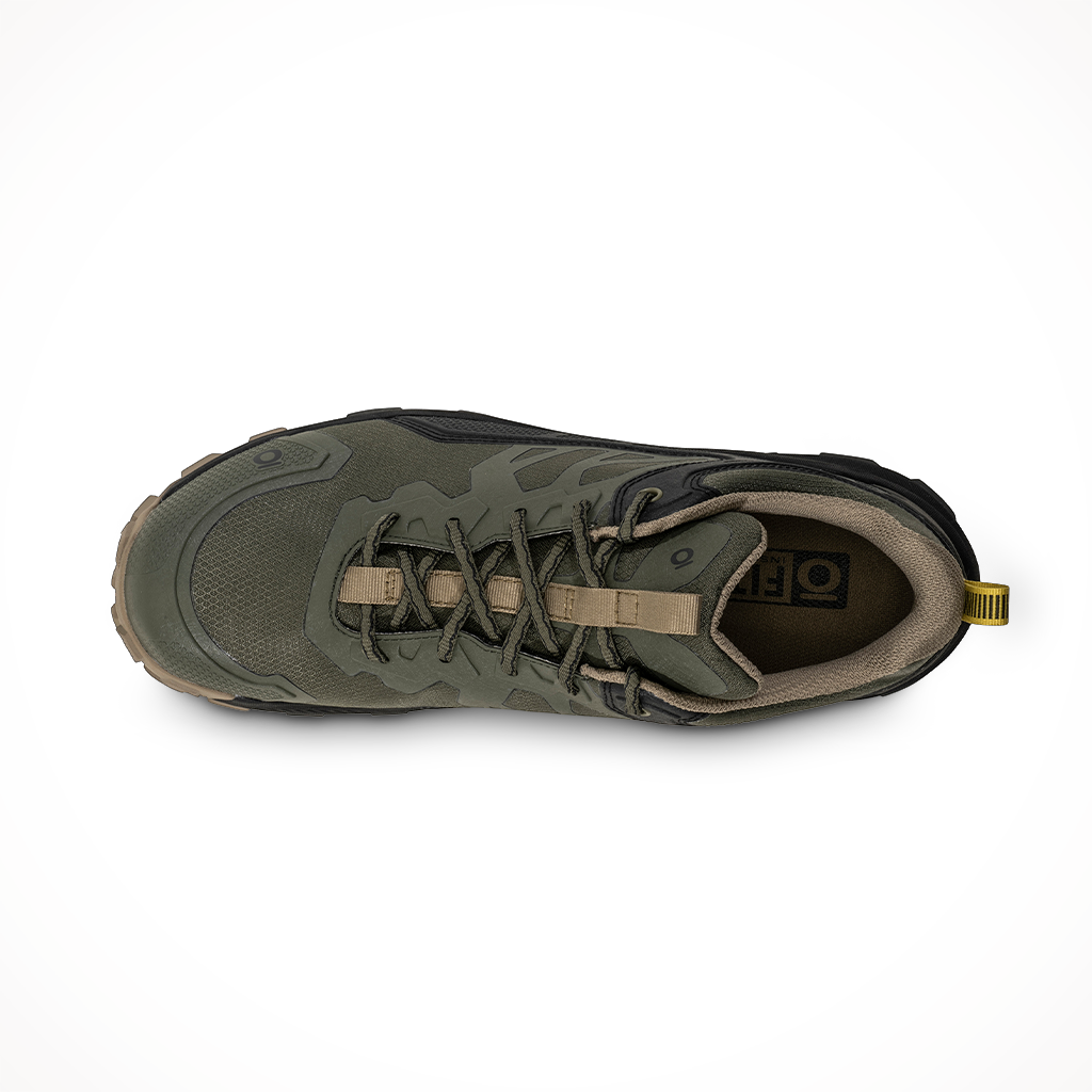 Product image: Oboz Mens Katabatic Low Waterproof Evergreen, shown from above.