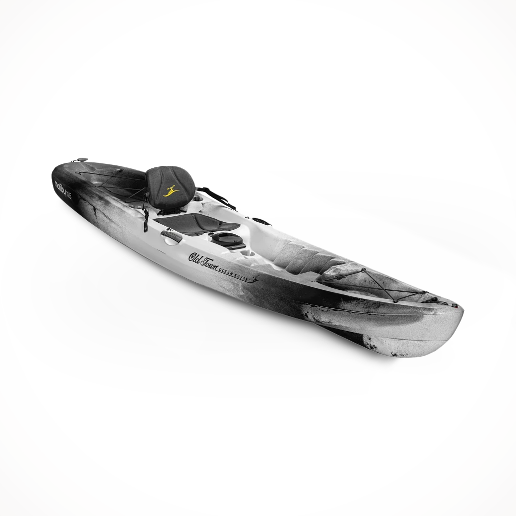 Product image: Ocean Kayak Malibu 11 5 2025 Cinder, shown from a three-quarter angled view.