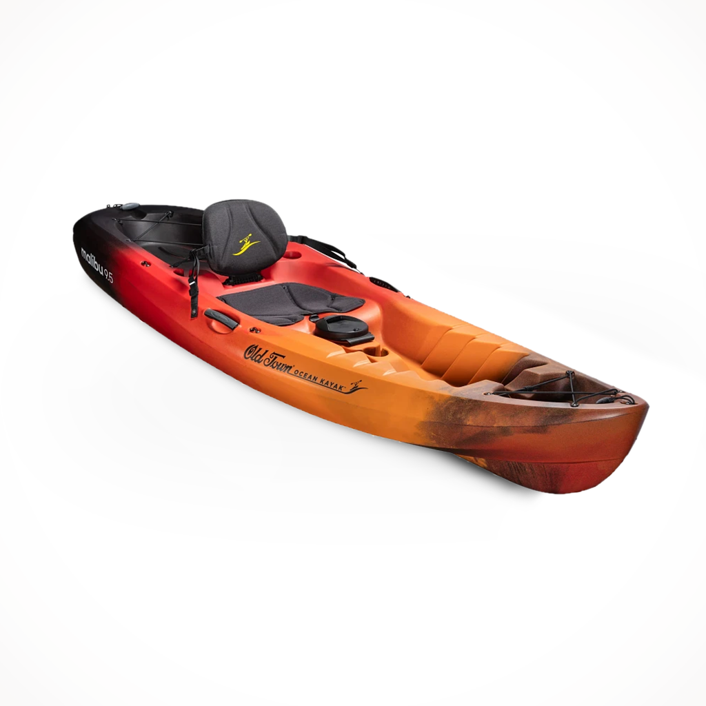 Product image: Ocean Kayak Malibu 9 5 2025 Lava, shown from a three-quarter angled view.