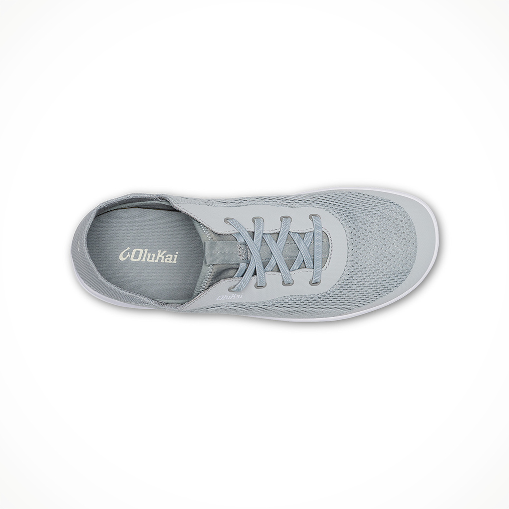 Product image: Olukai Moku Pae Cloud Grey Ash Mens 2026, shown from above.