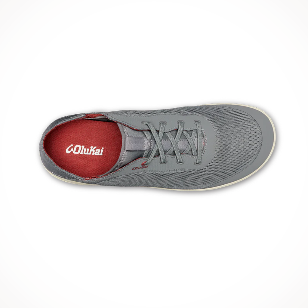 Product image: Olukai Mens Moku Pae Poi Red Ochre, shown from above.