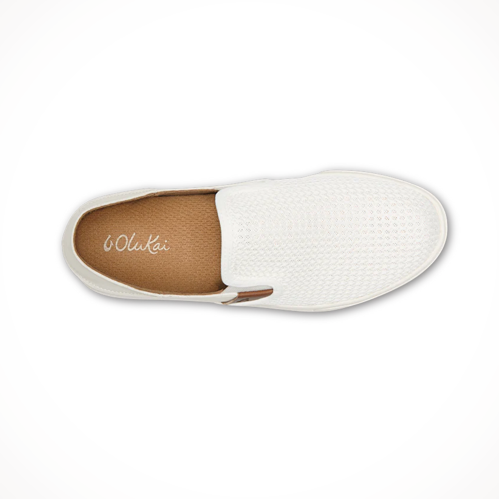 Product image: Olukai Womens Pehuea Bright White, shown from above.
