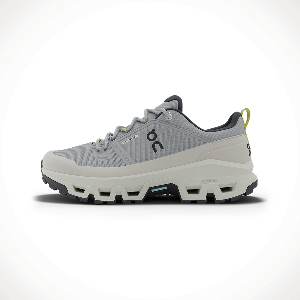 Product image: On Cloudrock Low WP Alloy I Ce W Omens 2025, shown from the left side profile.