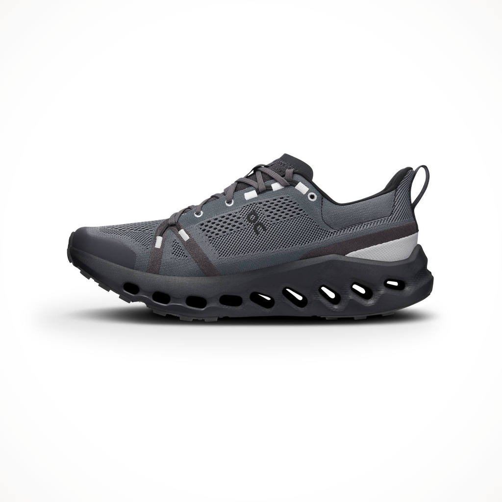 Product image: On Mens Cloudsurfer Trail Eclipse Black, shown from the left side profile.