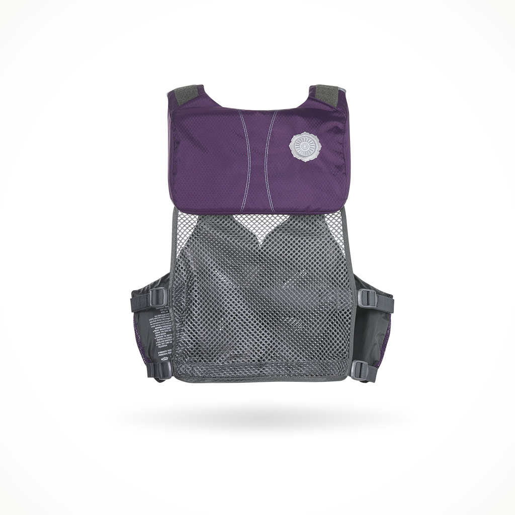 Product image: Paddling Astral PF Ds EV Eight Eggplant, shown from the back.