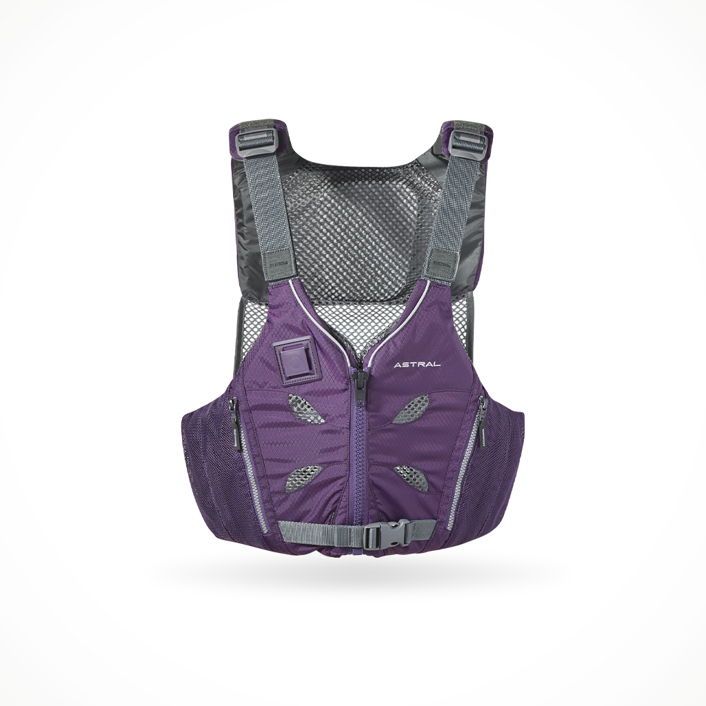 Product image: Paddling Astral PF Ds EV Eight Eggplant, shown from the front.