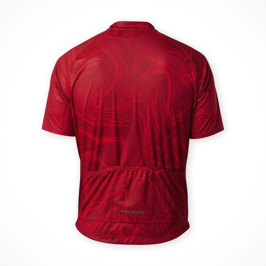 Product image: Pearl Izumi Classic Jersey Red Dahlia Topo Mens 2026, shown from the back.
