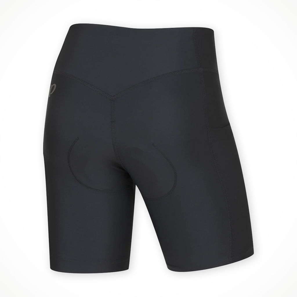 Product image: Pearl Izumi Prospect 7 Inch Cycling Shorts black womens 2026, shown from the back.