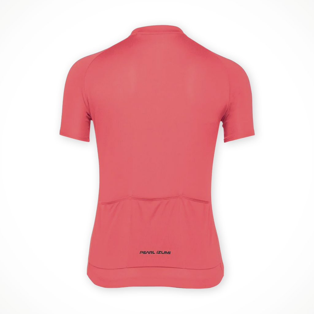 Product image: Pearl Izumi Quest SS jersey Fiery Coral wommens 2026, shown from the back.