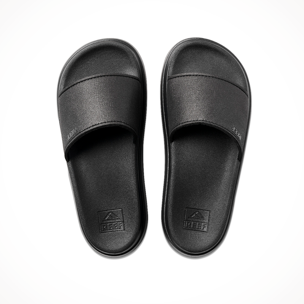 Product image: Reef Womens Cushion Bondi Bay Black Black, shown from above.
