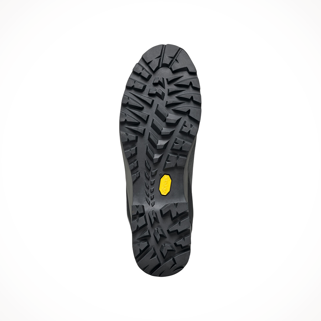 Product image: Scarpa Kailash Trek GTX Shark Grey Lake Blue Mens 2024, showing the bottom view.