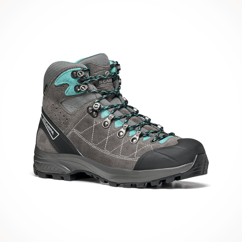 Product image: Scarpa Kailash Trek GTX Smoke Lagoon Wo Mens 2024, shown from a three-quarter angled view.