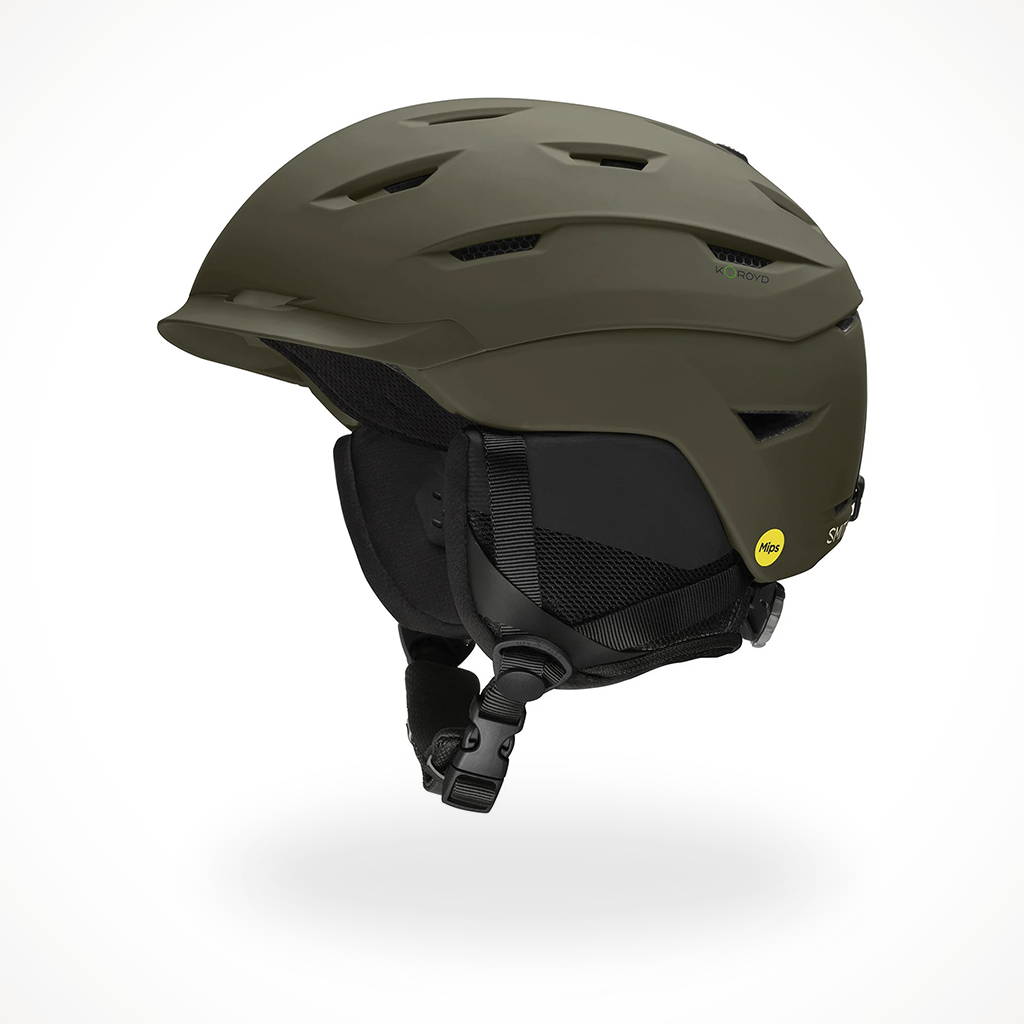 Product image: Smith Level MIPS Round Contour Fit 2024 Snow Helmet Matte Forest.
