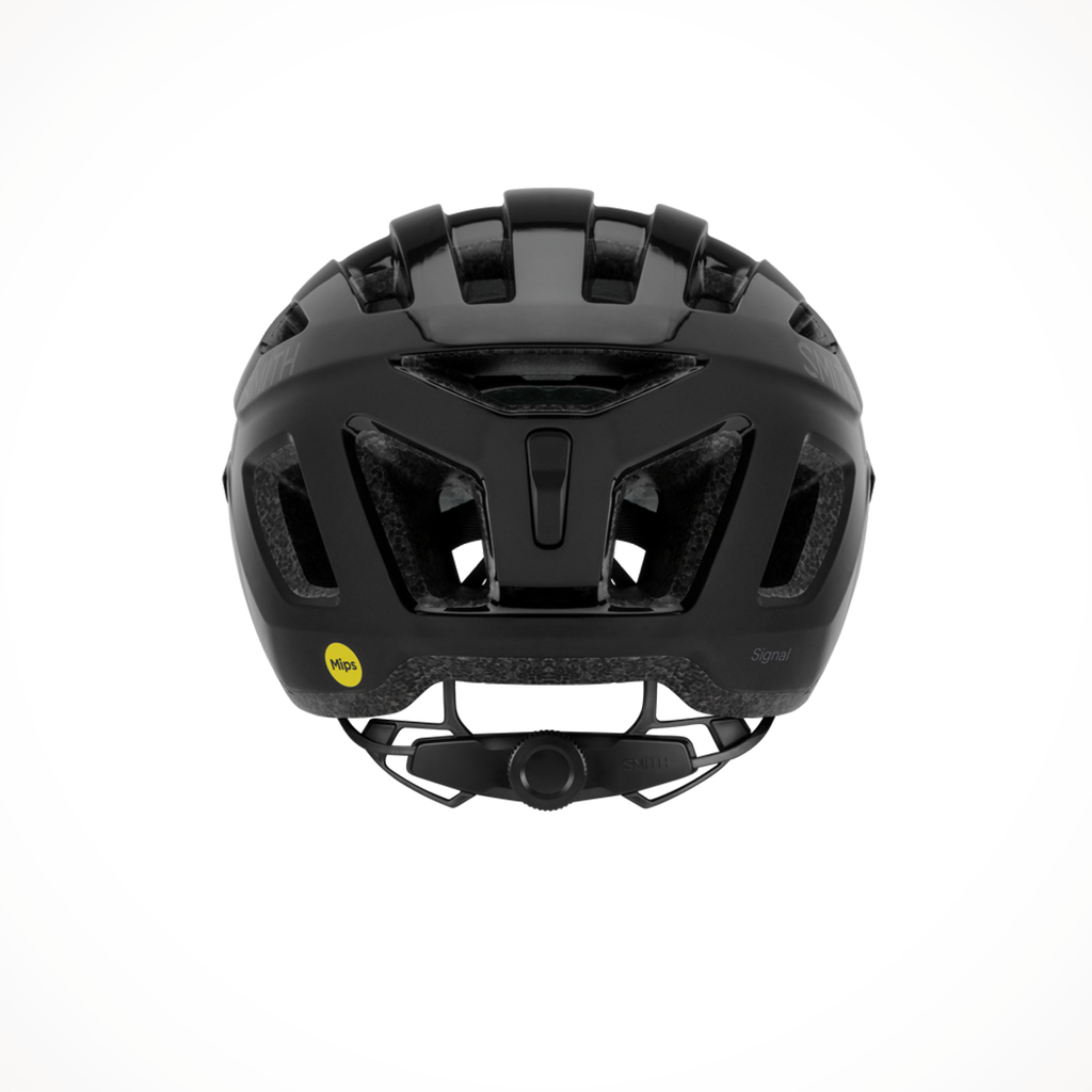 Product image: Smith Signal MIPS Helmet 2024 Black, shown from the back.