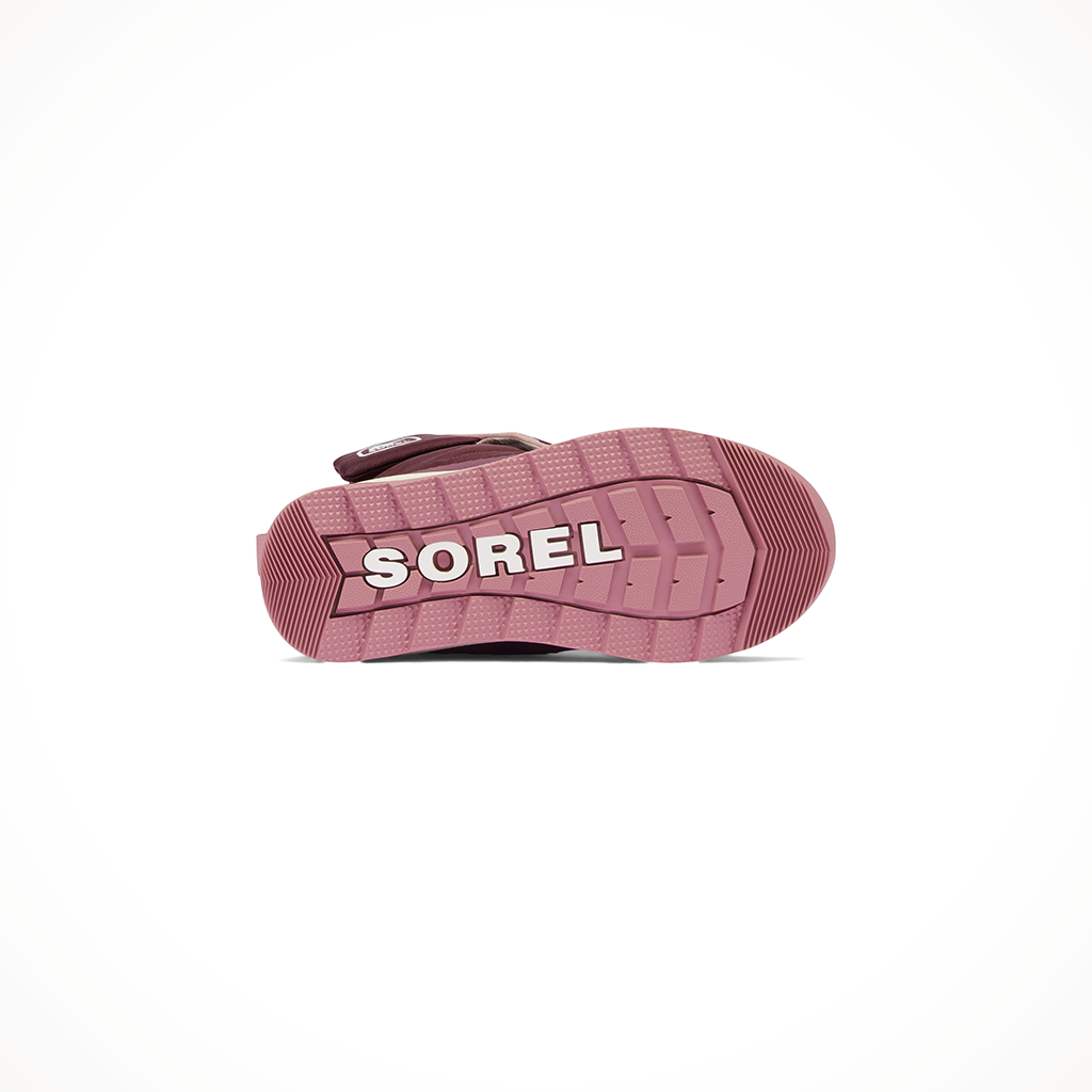 Product image: Sorel Whitney II Plus Bootie WP Quarry Lavender Kids 2024, showing the bottom view.