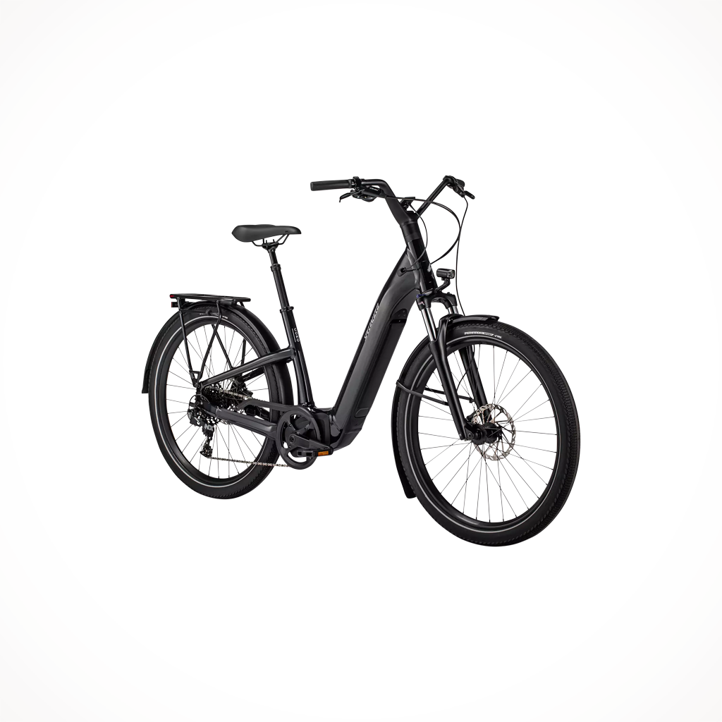 Product image: Specialized Como 4 Cast Black Siliver Reflective Unisex 2024, shown from a three-quarter angled view.