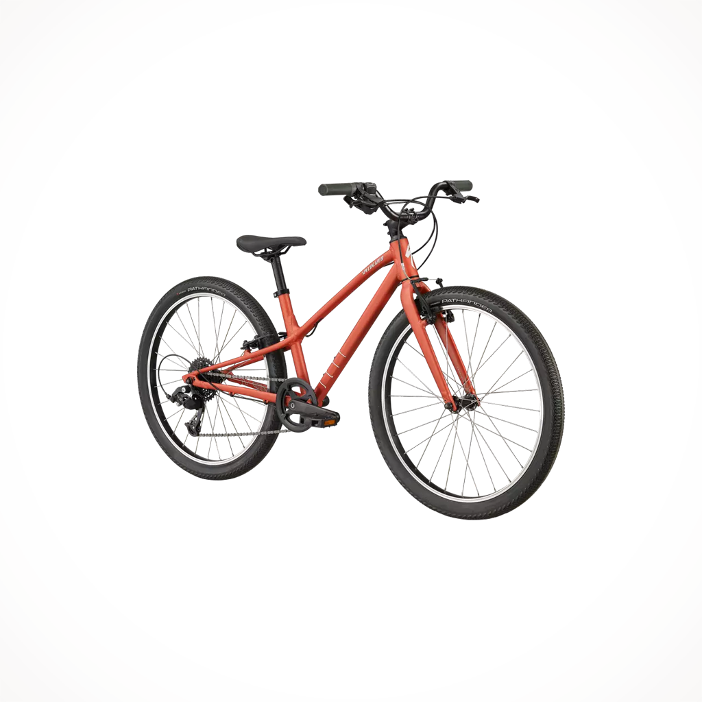 Product image: Specialized JETT 24 Satin Redwood White 2023, shown from a three-quarter angled view.