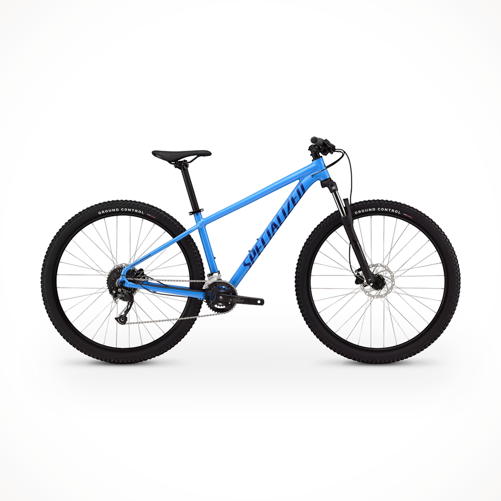 Product image: Specialized ROCKHOPPER BASE KH SKYBLU MAJBLUMET, shown in primary marketing view.