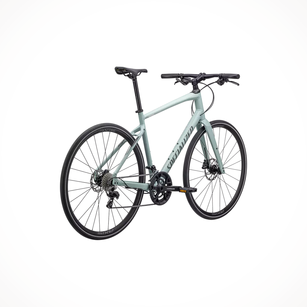 Product image: Specialized SIRRUS 4.0 WHTSGE WHT BLKREFL, shown from the back.