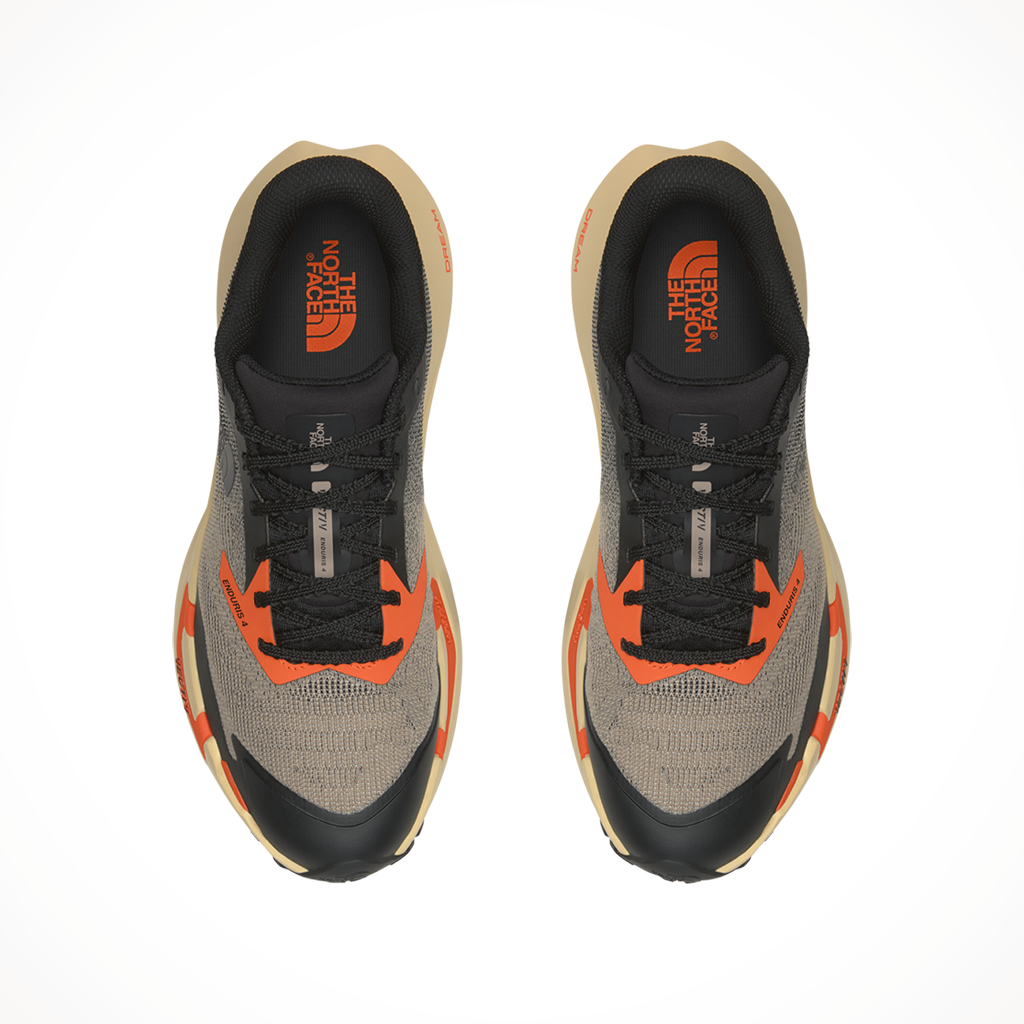 Product image: TNF Vectiv Enduris 4 Solar Flare TNF Black Mens 2025, shown from above.