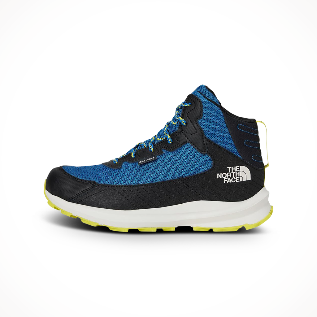 Product image: The N Orth Face Fastpack Hiker Mid WP Hero Blue Black Kids 2025, shown in primary marketing view.