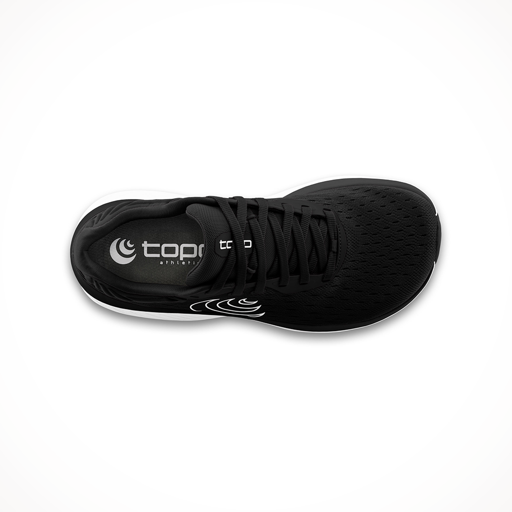 Product image: Topo Atmos Black White Womens 2024, shown from above.