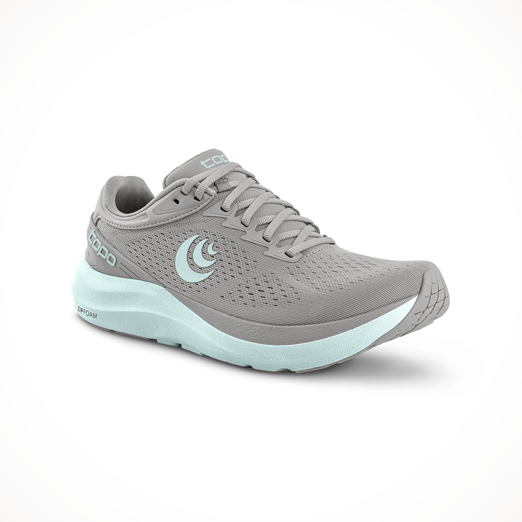 Product image: Topo Phantom 3 Grey Stone Womens 2024, shown from a three-quarter angled view.