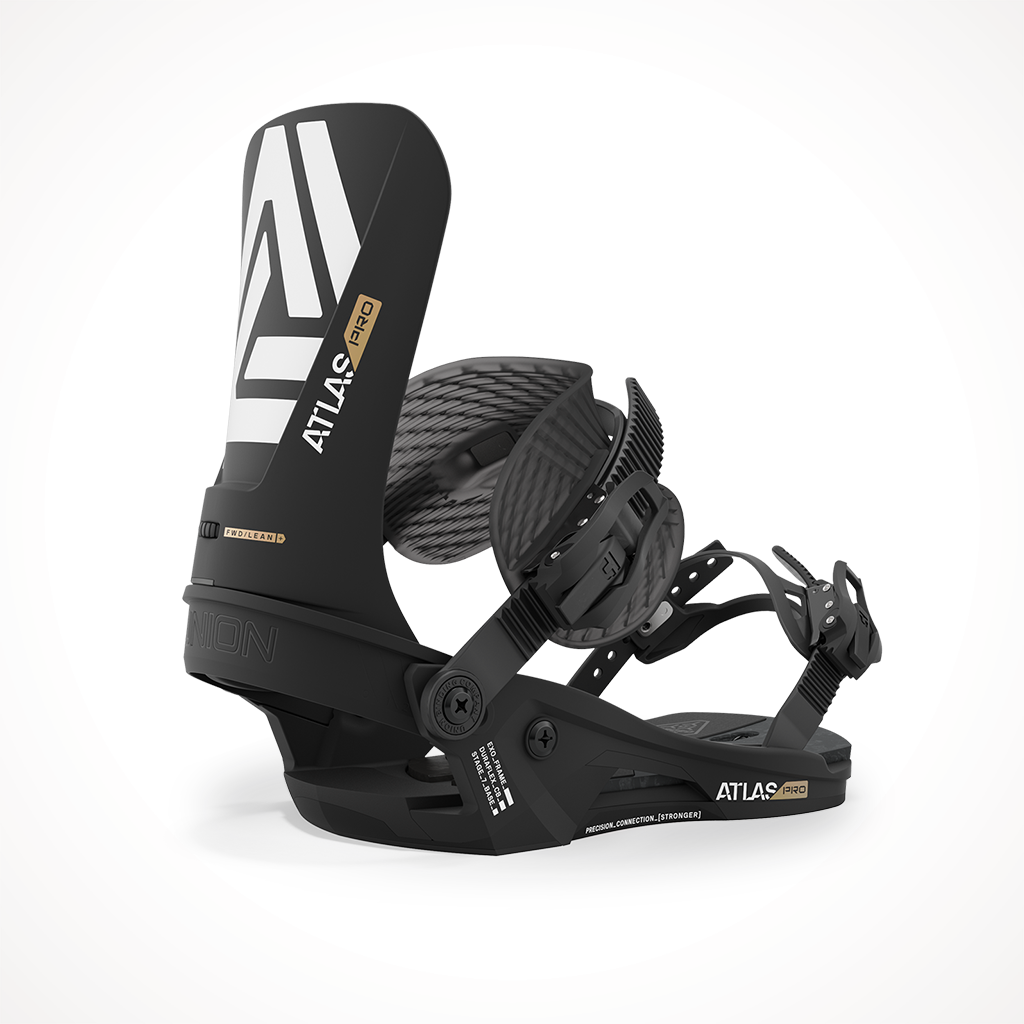 Product image: Union Atlas Pro 2024 Snowboard Binding Black, shown from the back.