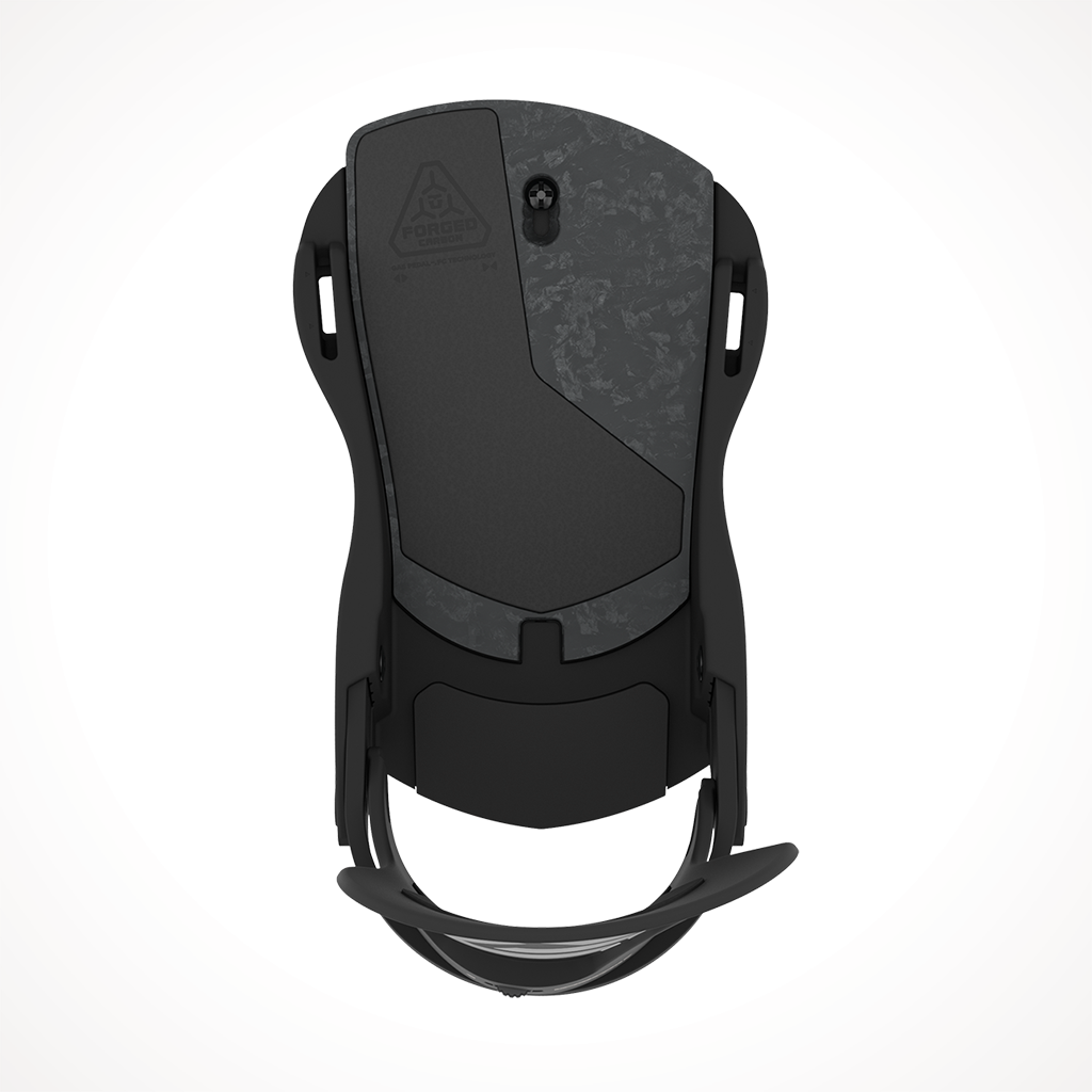 Product image: Union Atlas Pro 2024 Snowboard Binding Black, shown from above.