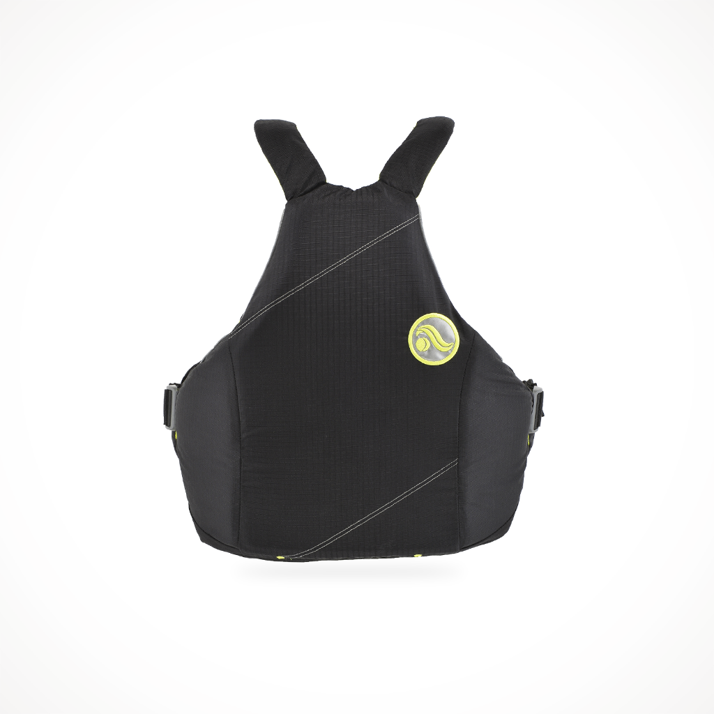 Product image: Astral YTV PFD Slate Black, shown from the back.