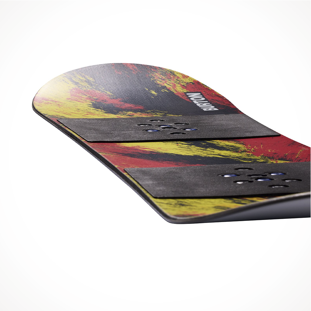 Product image: Burton Grom Ketcheup Snowboard 2023 Snowboard, shown from a three-quarter angled view.