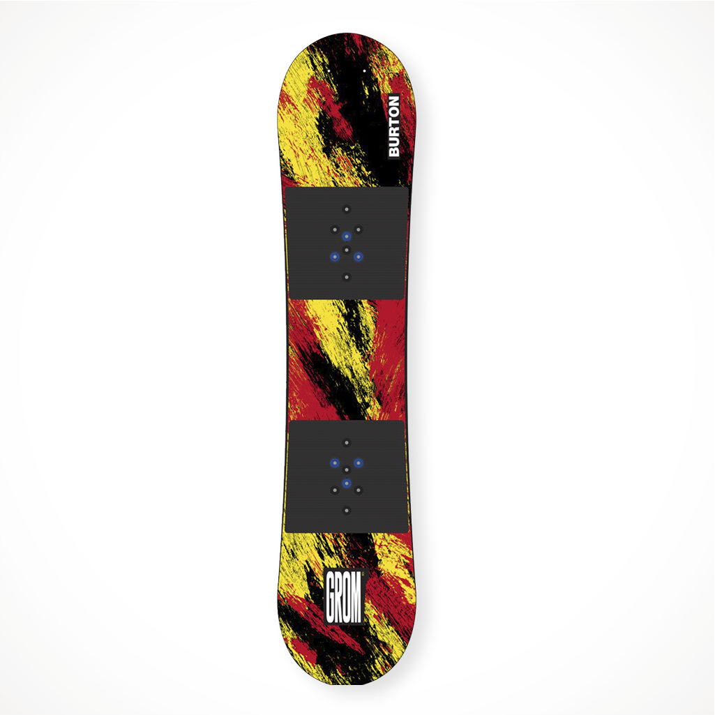 Product image: Burton Grom Ketcheup Snowboard 2023 Snowboard, shown from above.