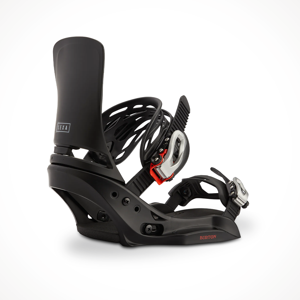 Product image: Burton Lexa EST 2023 Snowboard Binding Black, shown from the back.