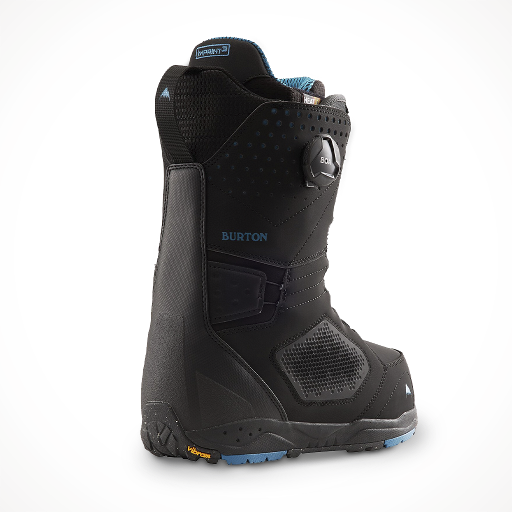 Product image: Burton Photon BOA Black 2023 Snowboard Boot, shown from the back.