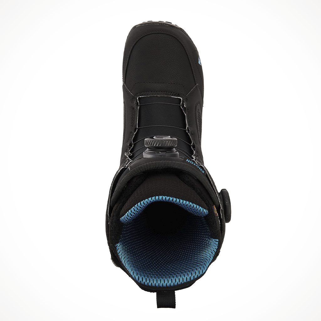 Product image: Burton Photon BOA Black 2023 Snowboard Boot, shown from above.