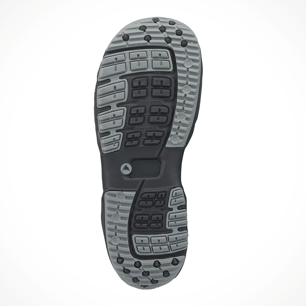 Product image: Burton Ruler BOA Black 2023 Snowboard Boot, showing the outsole tread pattern.