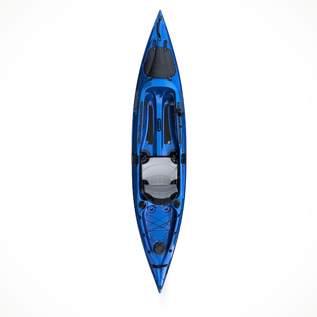 Product image: Eddyline Caribbean 12 FS Angler Saphire Blue Silver Top Alt.